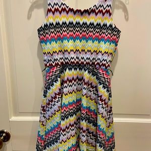 On Deux Trois multi Colored Dress size 14